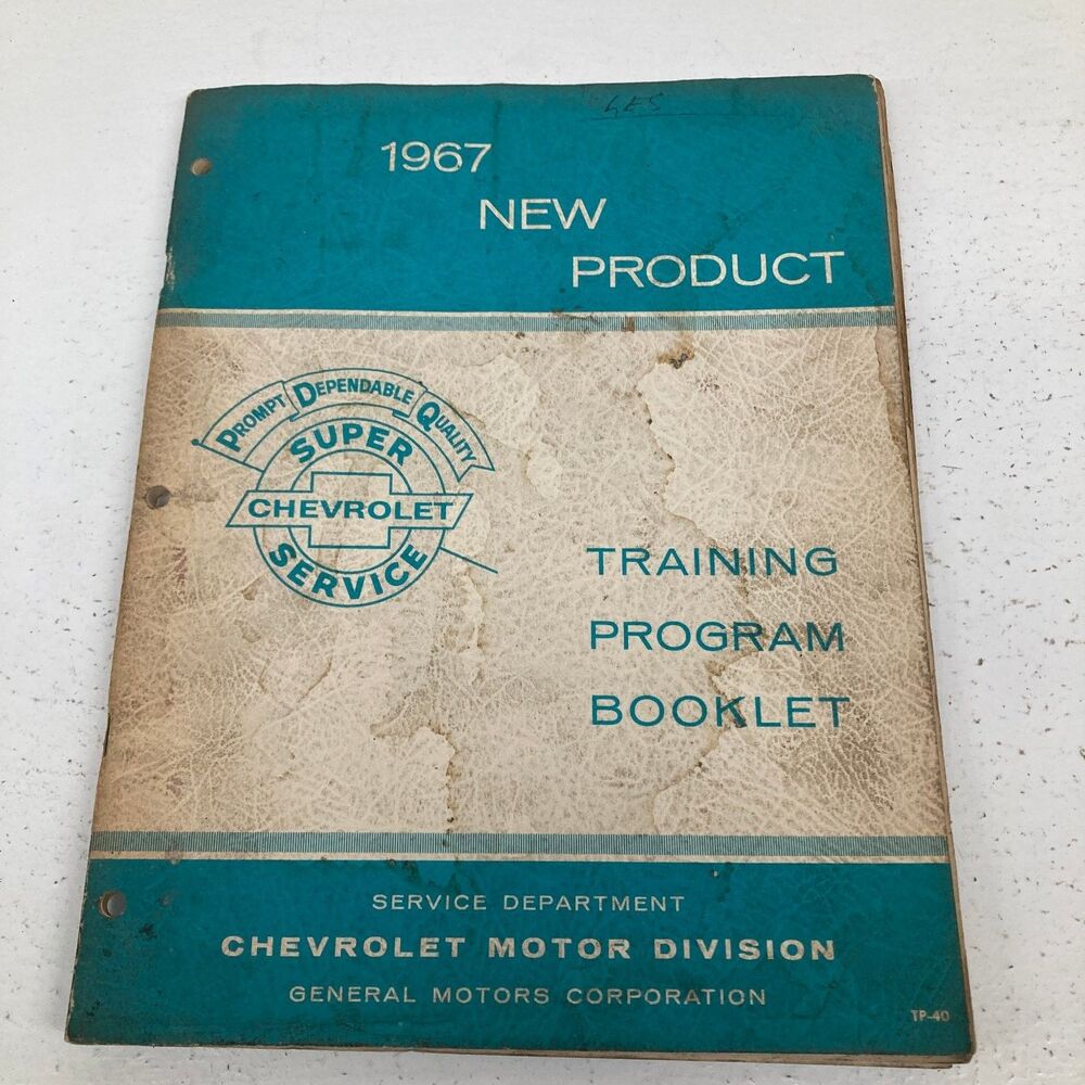 Chevrolet New Product Training Program Booklet 1967